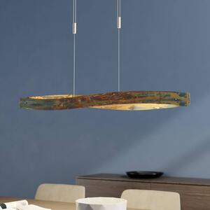 Quitani Závěsné svítidlo Lian LED s oxidovaným povrchem, stmívatelný, Hnědá / rez, Obývací pokoj / jídelna, Hliník, Design