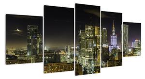 Obraz nočního města (150x70cm)