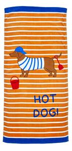 Oranžová bavlněná plážová osuška 76x160 cm Hot Dog – Catherine Lansfield
