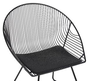 Kov Jídelní židle Sada 2 ks Černá AURORA