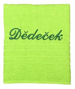 DekorTextil Dárkový ručník Dědeček - zelená - 50 x 95 cm