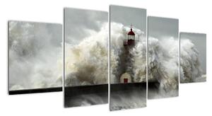 Maják na moři - obraz (150x70cm)