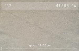 Šedá třímístná kožená pohovka MESONICA Musso Tufted 211 cm