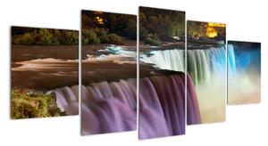 Abstraktní vodopády - obraz (150x70cm)