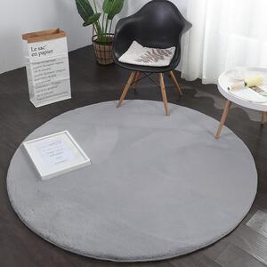 Tribeca Design Kusový kruhový koberec Faux Fur Light Grey Rozměry: 120x120 cm