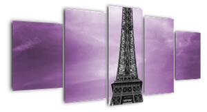 Abstraktní obraz Eiffelovy věže - obraz (150x70cm)