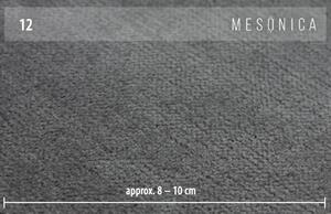 Světle šedá látková třímístná pohovka MESONICA Puzo 240 cm