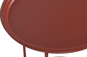 Hoorns Cihlově červený kovový konferenční stolek Select 56 cm