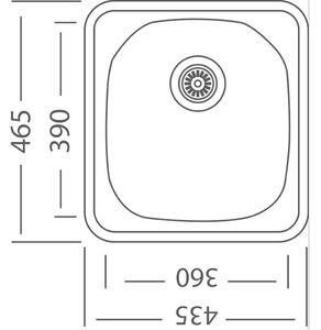 Nerezový dřez Sinks Compact 435 M 0,5mm matný
