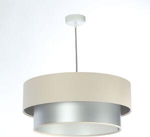 BPS koncept Závěsné svítidlo DUO ellegant krémové, 1xE27, ø 40 cm Barva: Stříbrná
