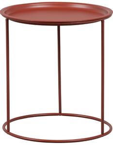 Hoorns Cihlově červený kovový odkládací stolek Select 40 cm