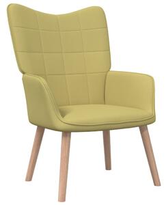 Relaxační židle zelená textil