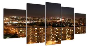 Noční město - obraz (150x70cm)