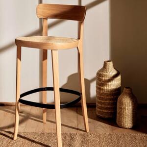 OnaDnes -20% Jasanová barová židle Kave Home Romane 75 cm