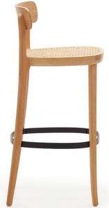 OnaDnes -20% Jasanová barová židle Kave Home Romane 75 cm
