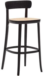 Černá jasanová barová židle Kave Home Romane 75 cm