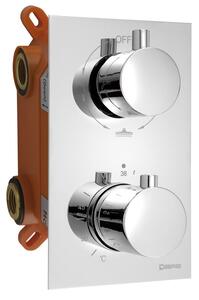 Sapho KIMURA podomítková sprchová termostatická baterie, box, 3 výstupy, chrom