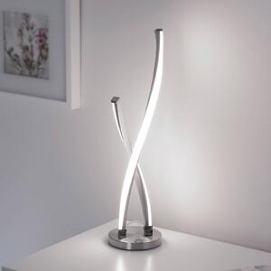 Paul Neuhaus Polina LED stolní lampa, stříbrná, kov, stmívatelná
