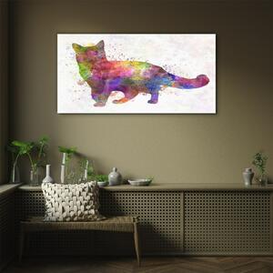 Obraz na skle Obraz na skle Abstraktní zvířecí kočka
