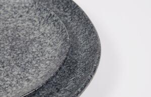 Černý keramický talíř Kave Home Airena 28,4 cm