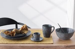 Černý keramický talíř Kave Home Airena 28,4 cm
