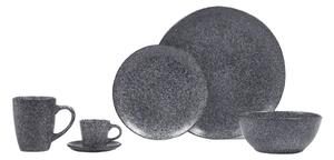 Černý keramický dezertní talíř Kave Home Airena 20,7 cm