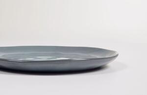 Modrý keramický dezertní talíř Kave Home Airena 20,7 cm