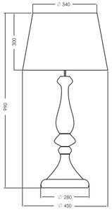 Stylová stolní lampa 4Concepts LOUVRE PLATINUM L203161230