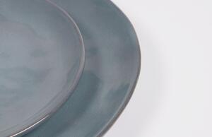 Modrý keramický talíř Kave Home Airena 28,4 cm