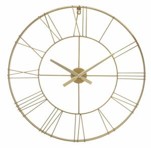 Nástěnné hodiny Atmosphera Créateur, kovové, zlaté, O 70 cm