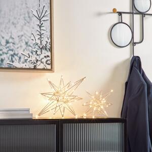Malá zlatá vánoční světelná dekorace ve tvaru hvězdy Kave Home Nicoletta