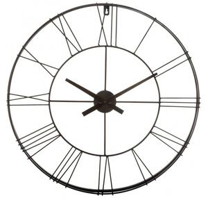 Nástěnné hodiny Atmosphera Créateur, kovové, černé, O 70 cm