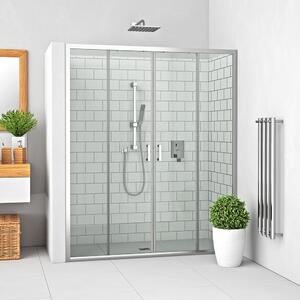 Roth Posuvné sprchové dveře LLD4 pro instalaci do niky Varianta: šířka: 110 cm, kód produktu: LLD4/1100 - 574-1100000-00-02, profily: brillant, výplň: transparent