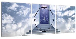 Obraz - Cesta do jiné dimenze (s hodinami) (90x30 cm)