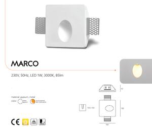 LED svítidlo do sádrokartonu Art of Light MARCO