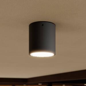 Lucande Stropní svítidlo LED Meret, kulaté, antracitová barva, kov, Černá, Hliník, Moderní