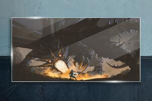 Obraz na skle Obraz na skle Fantasy Dragon Monster