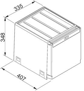 Odpadkový koš Franke Cube 40, 2x 14 l 134.0039.330