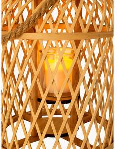 Solární LED svítidlo s bambusovým košem Korab