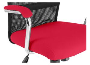 Dětská židle LUNA – látka, černo-červená