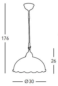 Rustikální závěsné svítidlo na chalupu Kolarz Nonna 731.30.74