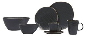 Černý keramický dezertní talíř Kave Home Manami 20,6 x 22,2 cm