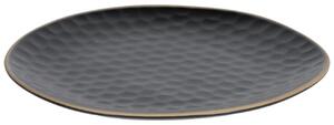 Černý keramický dezertní talíř Kave Home Manami 20,6 x 22,2 cm