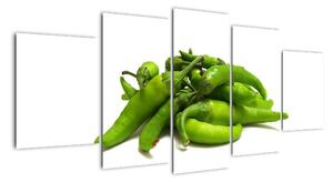 Zelené papričky - obraz (150x70cm)