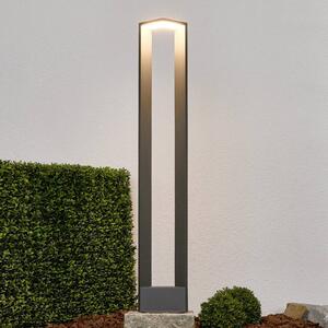 Lucande Jeny LED závěsná lampa, 100 cm, antracit, hliník, Černá, Hliník, Moderní
