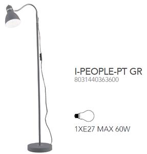 Šedá stojací lampa na čtení PEOPLE-PT GR