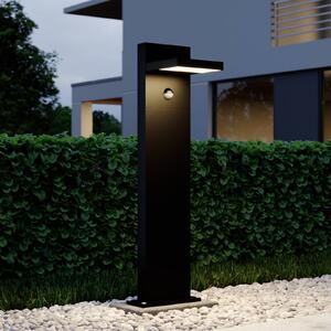Lucande LED osvětlení cesty Silvan, antracitová barva, 65 cm, senzor, Černá, Hliník, Moderní