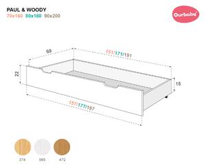 Ourbaby Paul postel + úložný prostor 200x90 cm