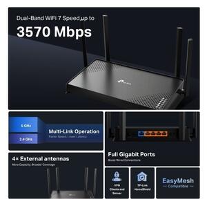 TP-Link - Dvoupásmový Wi-Fi 7 router Archer BE220