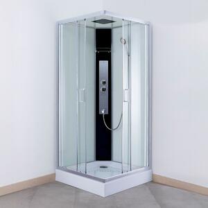 Sprchový box LUCIDUS SQUARE 90 x 90 cm Brillant Sklo TRANSPARENT